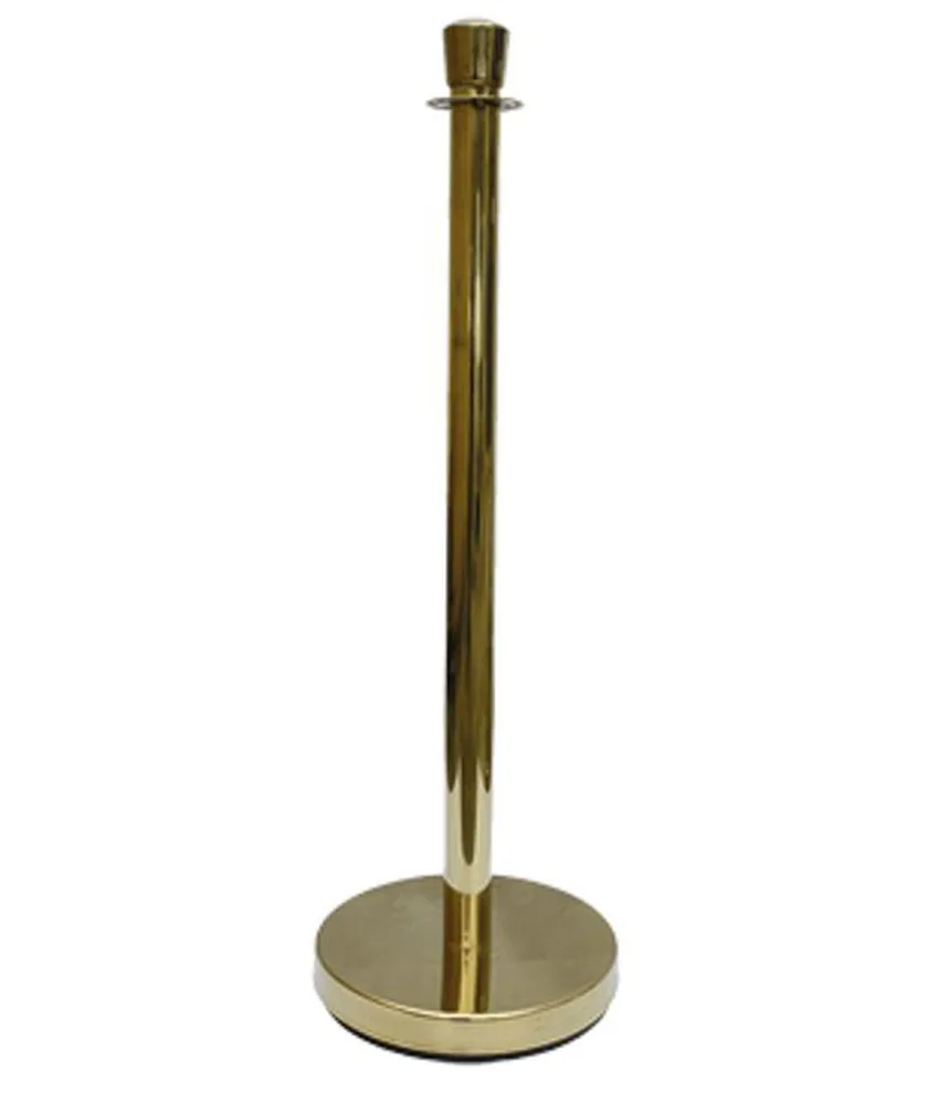 Colonnina elegante in acciaio per cordone, Finitura in ottone o cromato - altezza 1 m