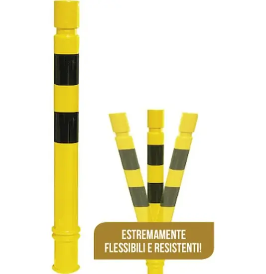 Colonnina segnaletica industriale flessibile.