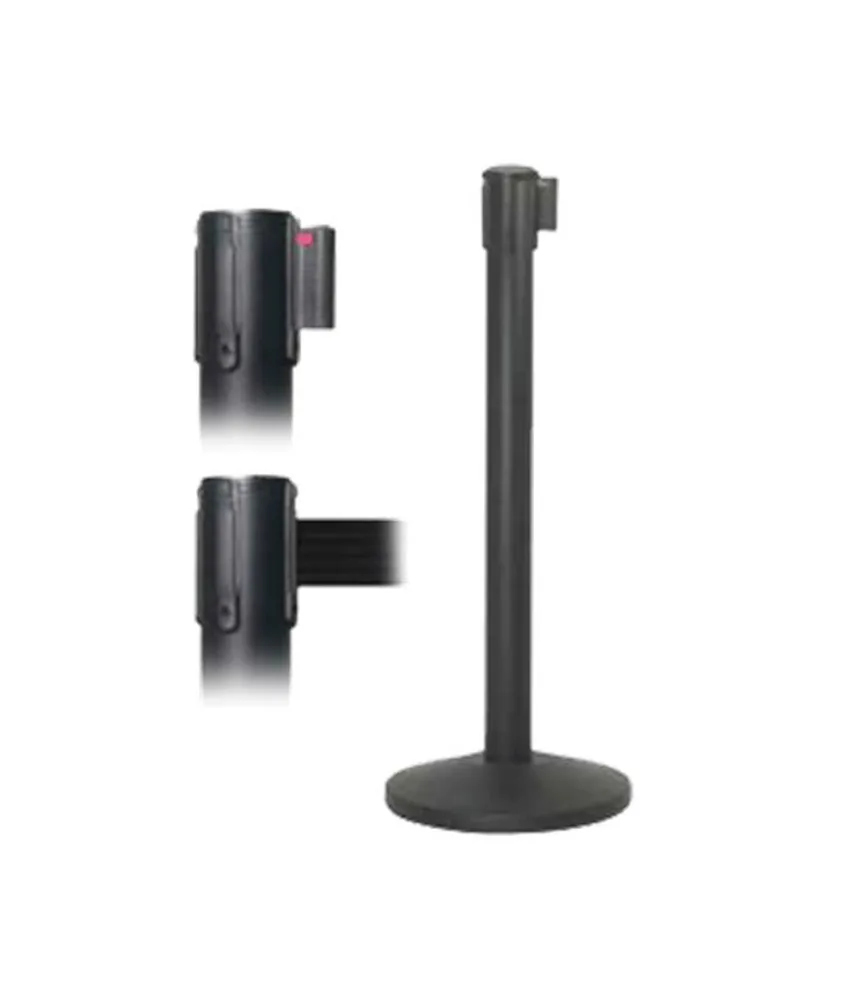 Colonnina tendinastro leggera Safe In, Finitura nera opaca - nastro da 2,5 m