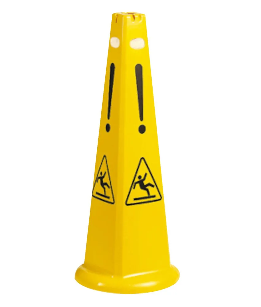Cono segnaletico da pavimento in offerta, altezza 93 cm - foro per aggancio catene