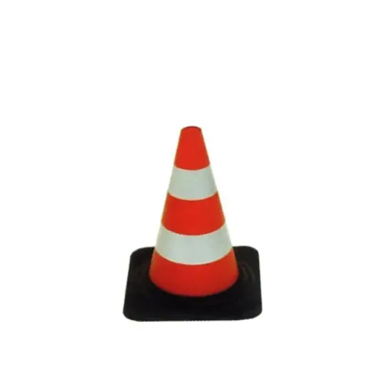 Cono stradale spartitraffico bianco e rosso