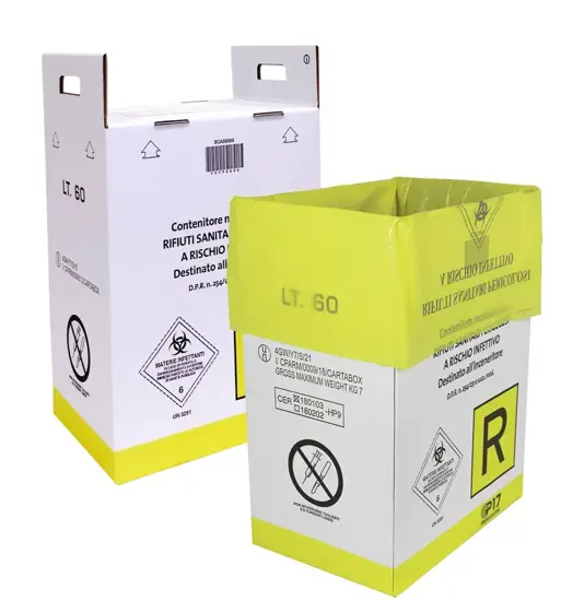Contenitore monouso per rifiuti sanitari pericolosi