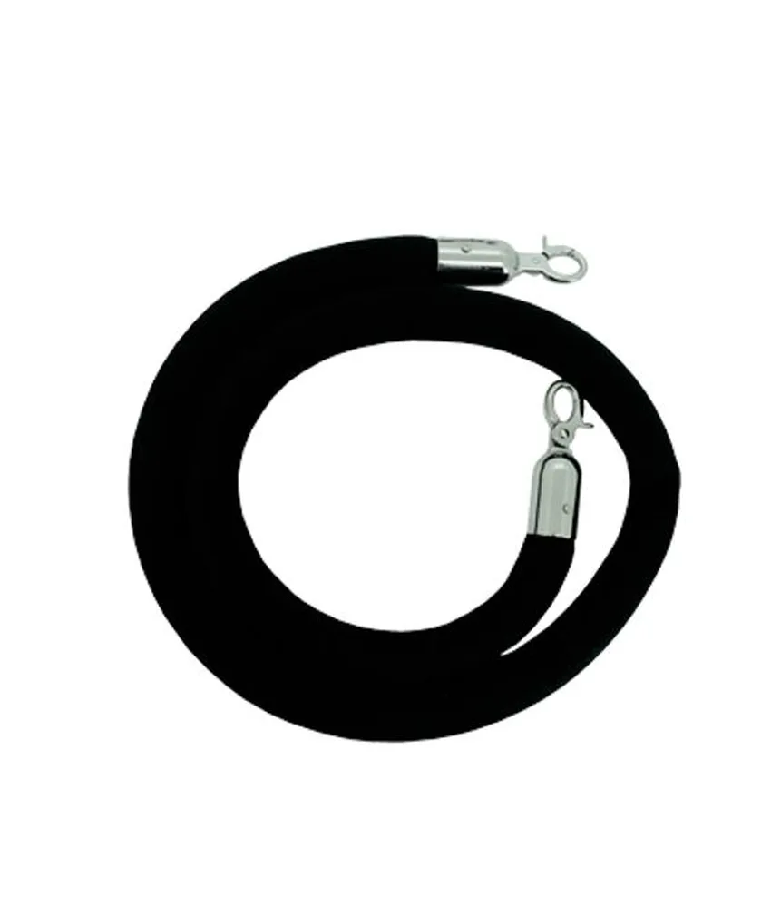 Cordone di separazione per colonnina elegante, Profilo liscio - sgancio rapido in ferro - lunghezza 1,6 m