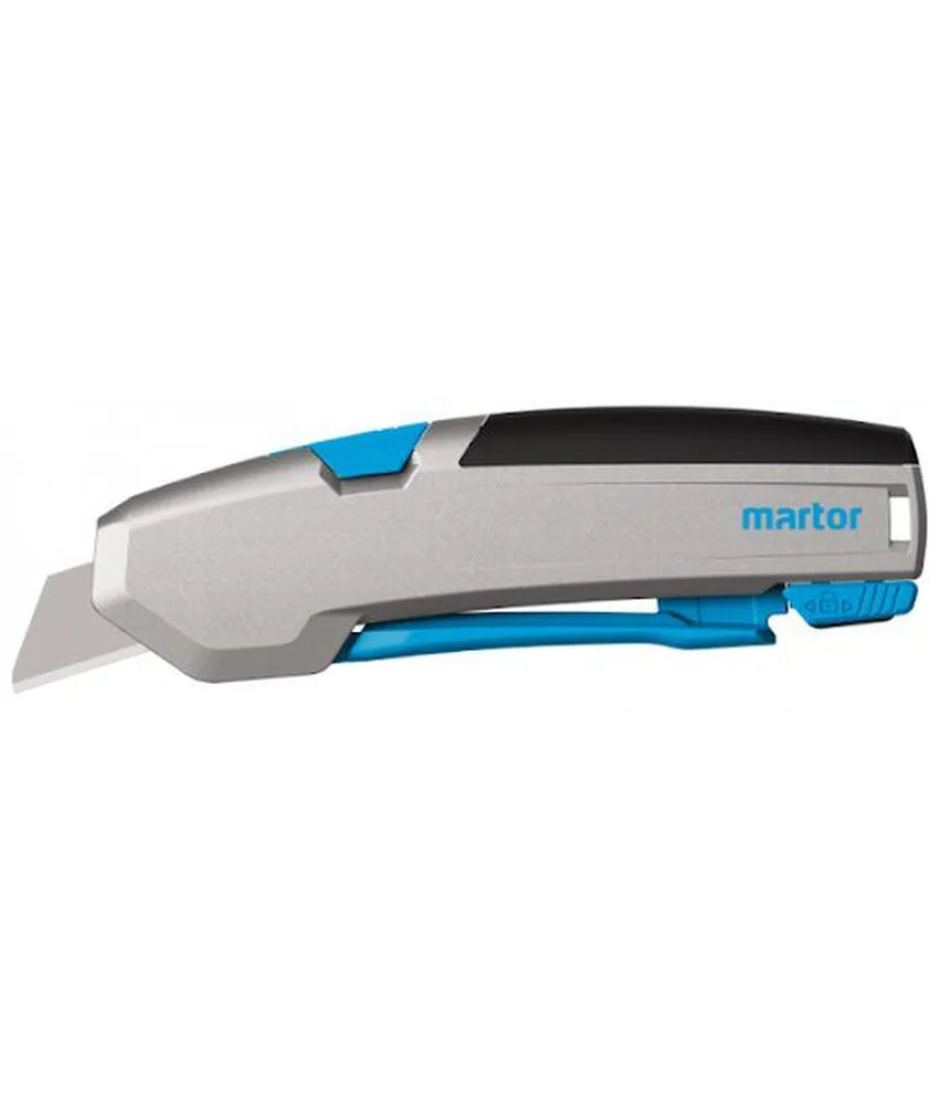 Cutter Martor 'Secupro 625', con lama retrattile automaticamente - in alluminio