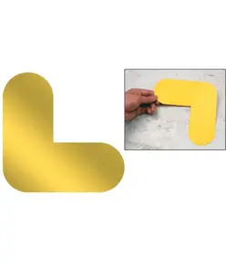 delimitatori a L da pavimento in PVC
