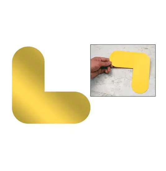 delimitatori a L da pavimento in PVC