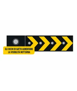 Delineatore di curva  giallo nero