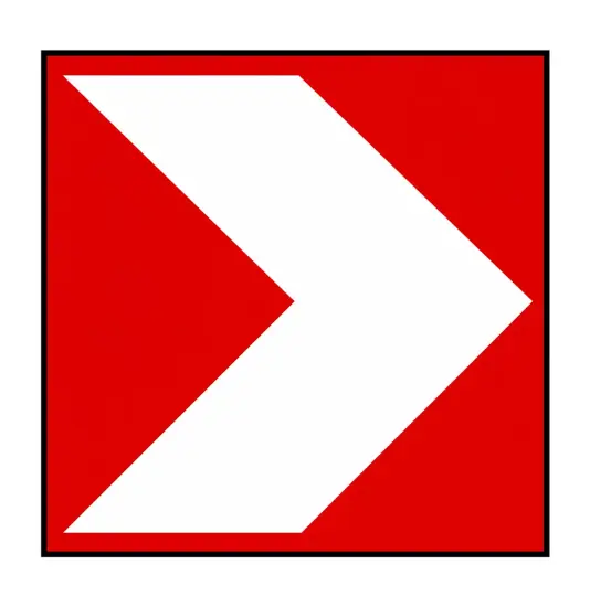 Delineatore di curva provvisoria