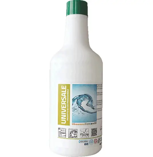 Detergente igienizzante a base di cloro attivo, incolore e profumato