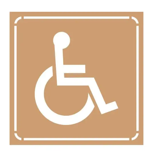 Dima in cartone rinforzato  Posto disabili