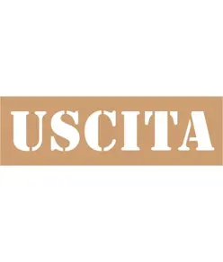 Dima in cartone rinforzato scritta uscita