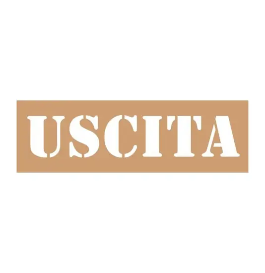 Dima in cartone rinforzato scritta uscita