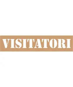 Dima in cartone rinforzato scritta visitatori