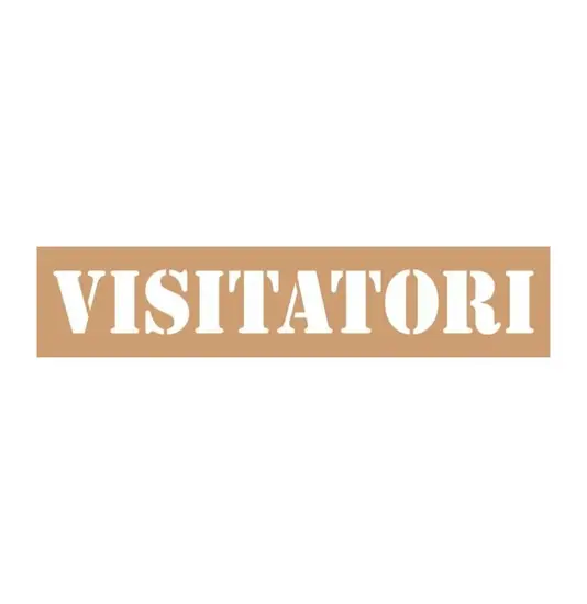 Dima in cartone rinforzato scritta visitatori