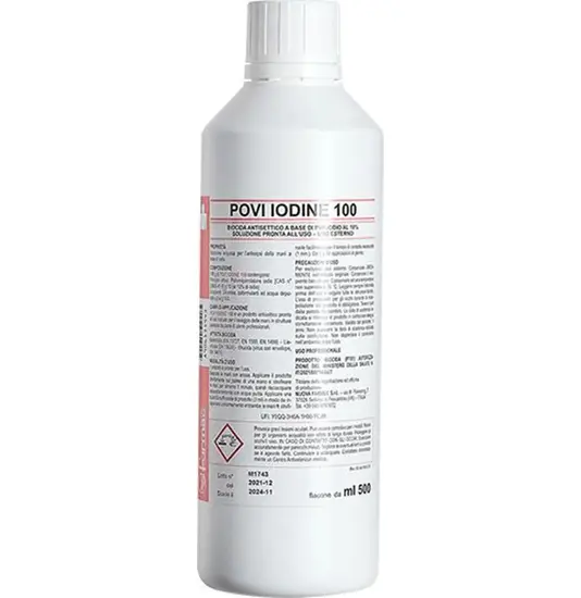 Disinfettante a base di iodopovidone - al 10% di iodio - 500 ml  Povi-iodine