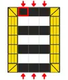 Dosso per passaggio pedonale componibile h7 cm