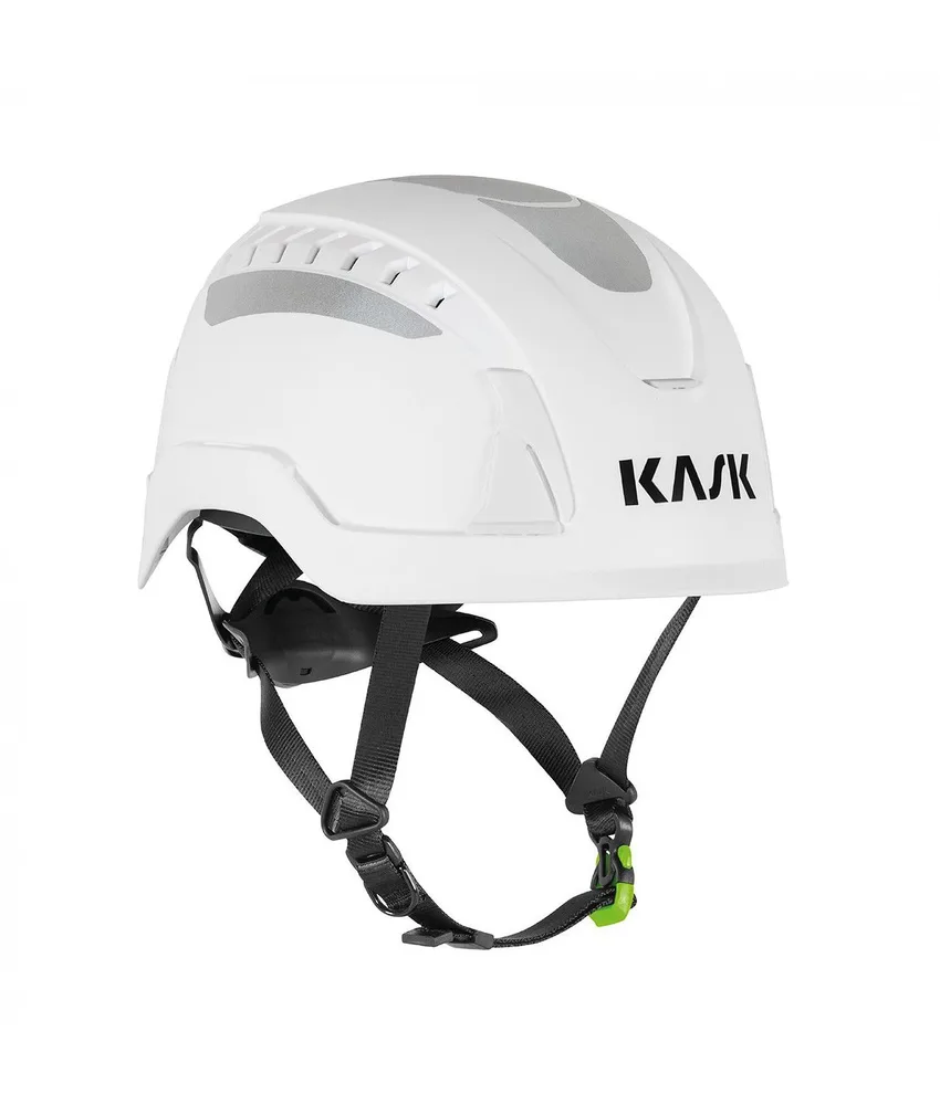 Elmetto dielettrico alta visibilità Kask PRIMERO Air Hi Viz, imbottitura sganciabile - adesivi rifrangenti - ben ventilato