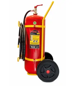 Estintore carrellato a schiuma da 50 lt in acciaio INOX