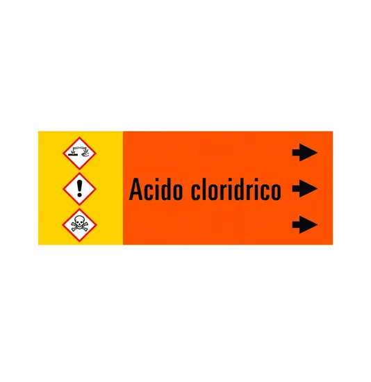 Etichetta "ACIDO CLORIDRICO"