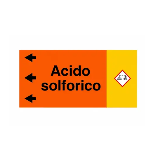 Etichetta "ACIDO SOLFORICO"