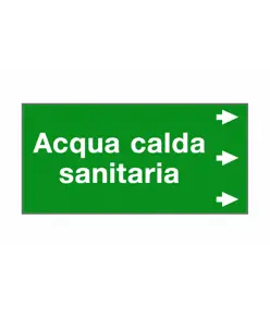 Etichetta "ACQUA CALDA SANITARIA "
