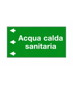 Etichetta "ACQUA CALDA SANITARIA "