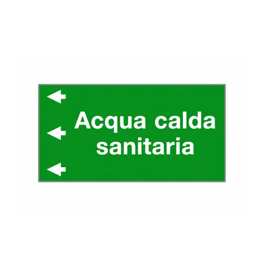 Etichetta "ACQUA CALDA SANITARIA "