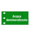 Etichetta "ACQUA DEMINERALIZZATA"