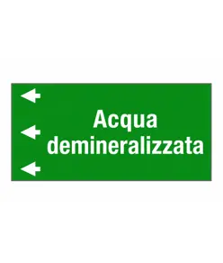 Etichetta "ACQUA DEMINERALIZZATA"