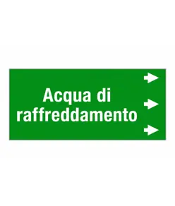 Etichetta "ACQUA DI RAFFREDDAMENTO "