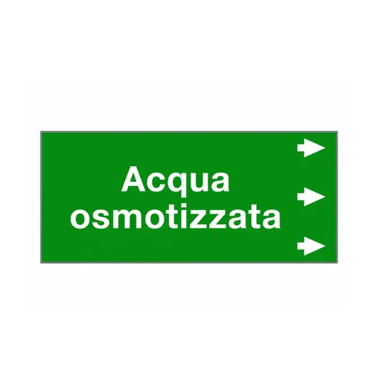 Etichetta "ACQUA OSMOTIZZATA "