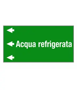 Etichetta "ACQUA REFRIGERATA"
