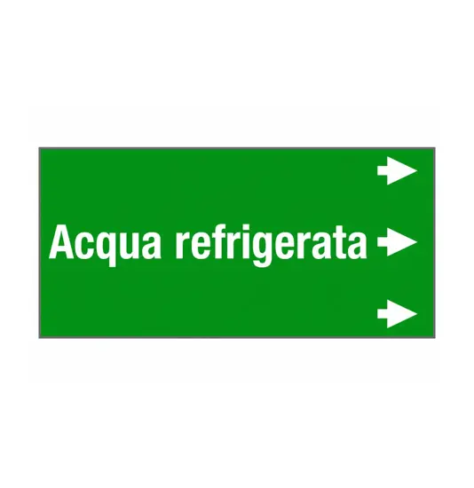 Etichetta "ACQUA REFRIGERATA"