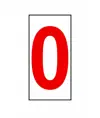 Etichetta adesiva 99x175mm  con numeri e lettere
