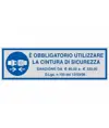 Etichetta adesiva cintura di sicurezza obbligatoria