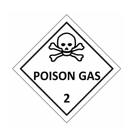 Etichetta adesiva  Poison gas
