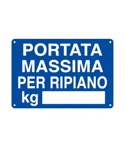 Etichetta adesiva 'portata massima per ripiano kg__'