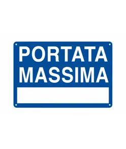 Etichetta adesiva 'portata massima___'
