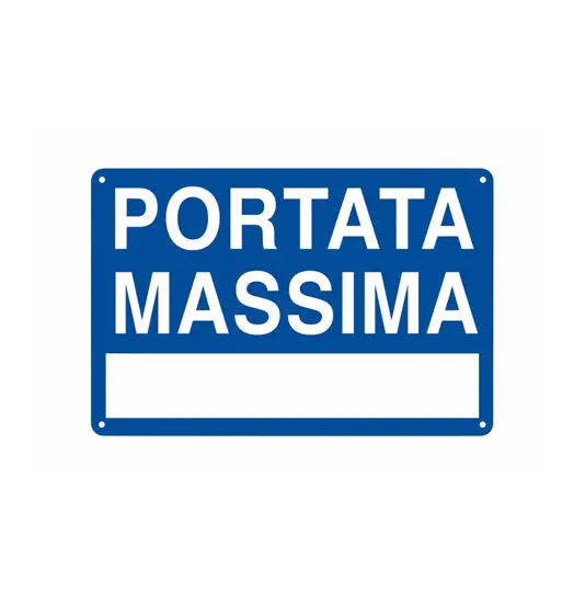 Etichetta adesiva 'portata massima___'