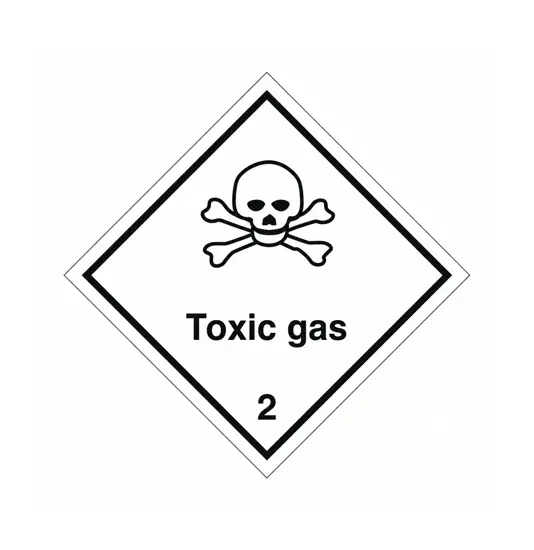 Etichetta adesiva  Toxic gas