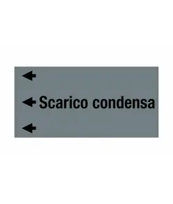 Etichetta "SCARICO CONDENSA"