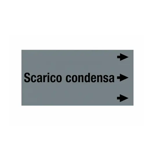 Etichetta "SCARICO CONDENSA"