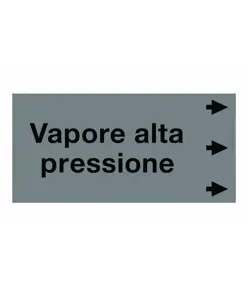 Etichetta "VAPORE ALTA PRESSIONE"