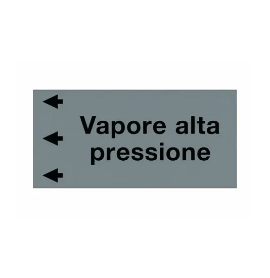 Etichetta "VAPORE ALTA PRESSIONE"