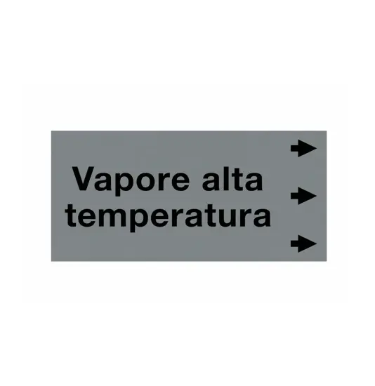 Etichetta "VAPORE ALTA TEMPERATURA"