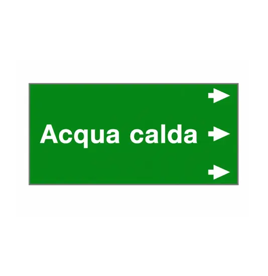 Etichetta "ACQUA CALDA"