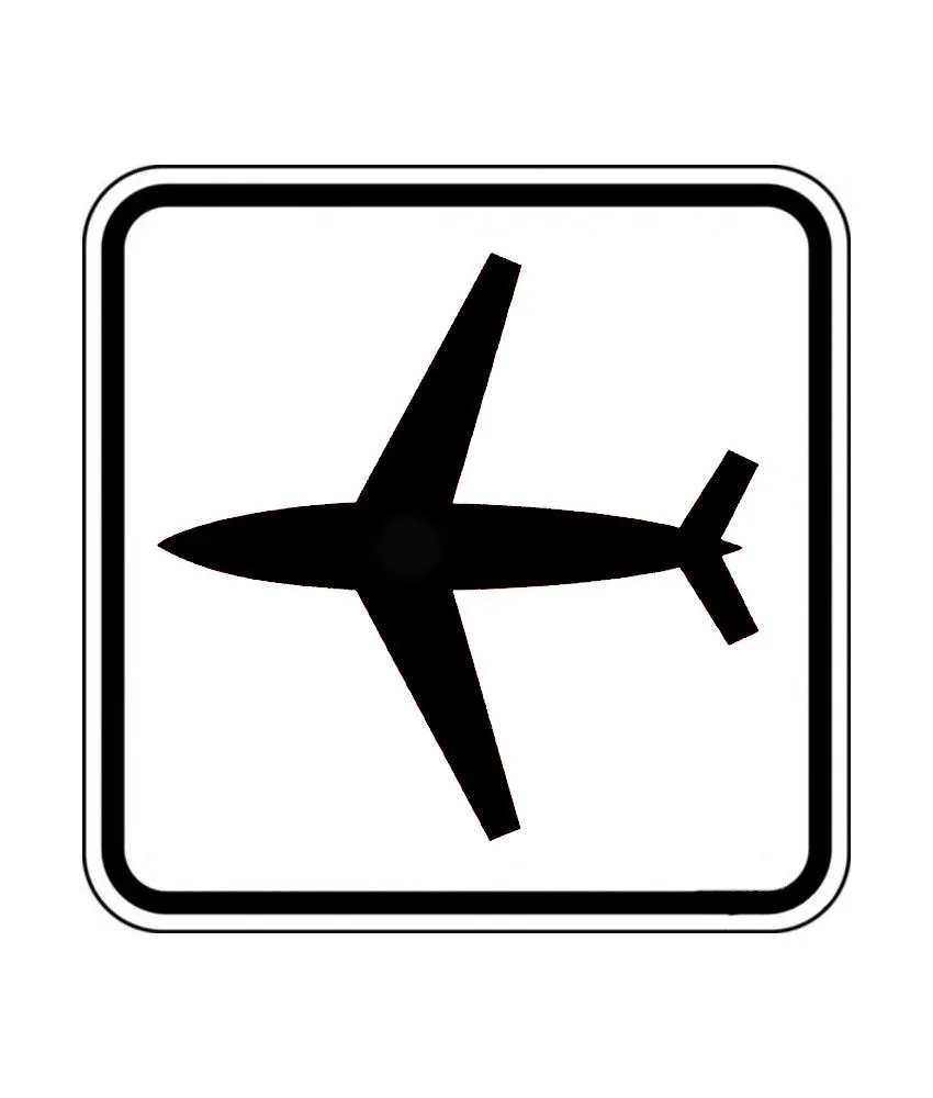5 etichette adesive Aeroporto, pellicola rifrangente - segnaletica aviazione