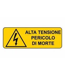 etichette adesive  alta tensione pericolo di morte