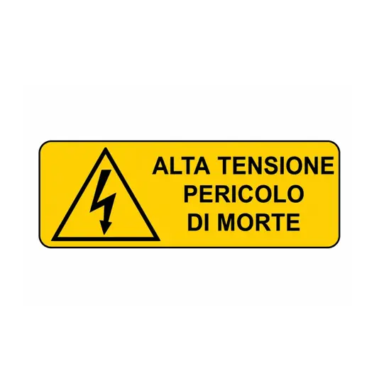 etichette adesive  alta tensione pericolo di morte