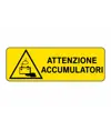 etichette adesive  attenzione accumulatori